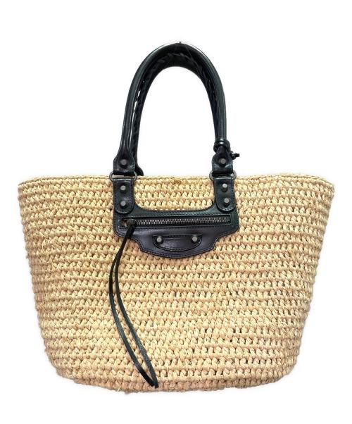 BALENCIAGA（バレンシアガ）BALENCIAGA (バレンシアガ) パニエ カゴバッグ ベージュ×ブラックの古着・服飾アイテム