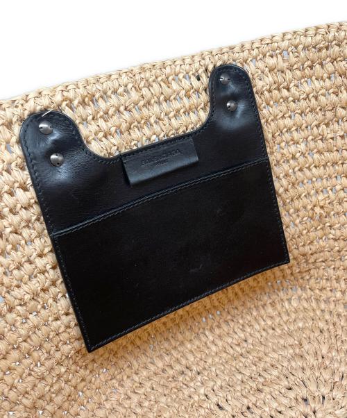 BALENCIAGA（バレンシアガ）BALENCIAGA (バレンシアガ) パニエ カゴバッグ ベージュ×ブラックの古着・服飾アイテム