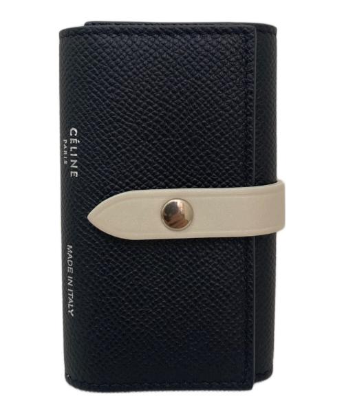 CELINE（セリーヌ）CELINE (セリーヌ) バイカラーキーケース ブラック×アイボリーの古着・服飾アイテム