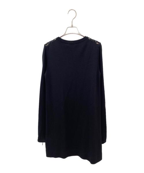 Chloe（クロエ）Chloe (クロエ) レースデザインニットワンピース ブラック サイズ:XSの古着・服飾アイテム