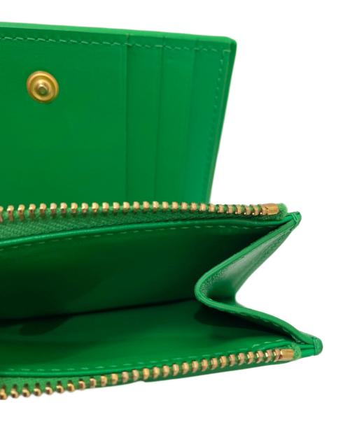 BOTTEGA VENETA（ボッテガベネタ）BOTTEGA VENETA (ボッテガベネタ) カセット スモール 二つ折りウォレット グリーン サイズ:スモールの古着・服飾アイテム