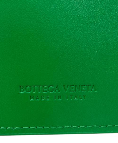BOTTEGA VENETA（ボッテガベネタ）BOTTEGA VENETA (ボッテガベネタ) カセット スモール 二つ折りウォレット グリーン サイズ:スモールの古着・服飾アイテム