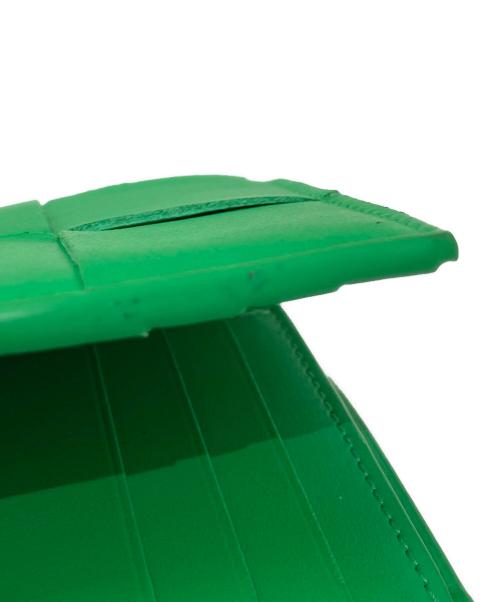 BOTTEGA VENETA（ボッテガベネタ）BOTTEGA VENETA (ボッテガベネタ) カセット スモール 二つ折りウォレット グリーン サイズ:スモールの古着・服飾アイテム