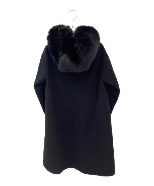 DRAWER（ドゥロワー）DRAWER (ドゥロワー) Aラインジップアップコート ブラック サイズ:36の古着・服飾アイテム