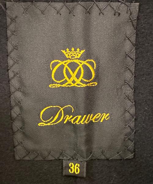 DRAWER（ドゥロワー）DRAWER (ドゥロワー) Aラインジップアップコート ブラック サイズ:36の古着・服飾アイテム