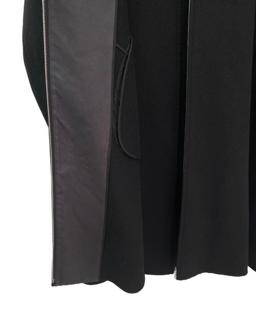 DRAWER（ドゥロワー）DRAWER (ドゥロワー) Aラインジップアップコート ブラック サイズ:36の古着・服飾アイテム