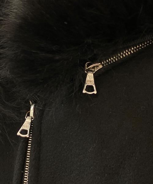 DRAWER（ドゥロワー）DRAWER (ドゥロワー) Aラインジップアップコート ブラック サイズ:36の古着・服飾アイテム