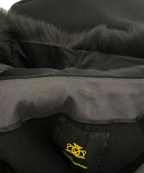 DRAWER（ドゥロワー）DRAWER (ドゥロワー) Aラインジップアップコート ブラック サイズ:36の古着・服飾アイテム