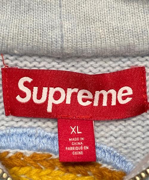 SUPREME（シュプリーム）SUPREME (シュプリーム) Last Supper Embroidered Zip Up Hooded Sweater スカイブルー サイズ:XLの古着・服飾アイテム