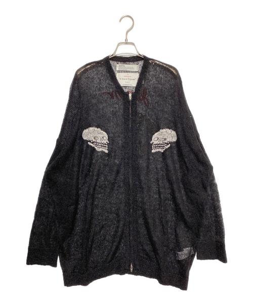 DAIRIKU（ダイリク）DAIRIKU (ダイリク) Skull Mohair Zip Up Cardigan ブラック サイズ:Mの古着・服飾アイテム