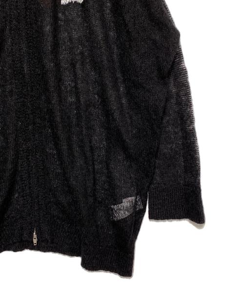 DAIRIKU（ダイリク）DAIRIKU (ダイリク) Skull Mohair Zip Up Cardigan ブラック サイズ:Mの古着・服飾アイテム
