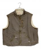 KAMIYAカミヤ）の古着「BORO Duck Vest」｜ブラウン
