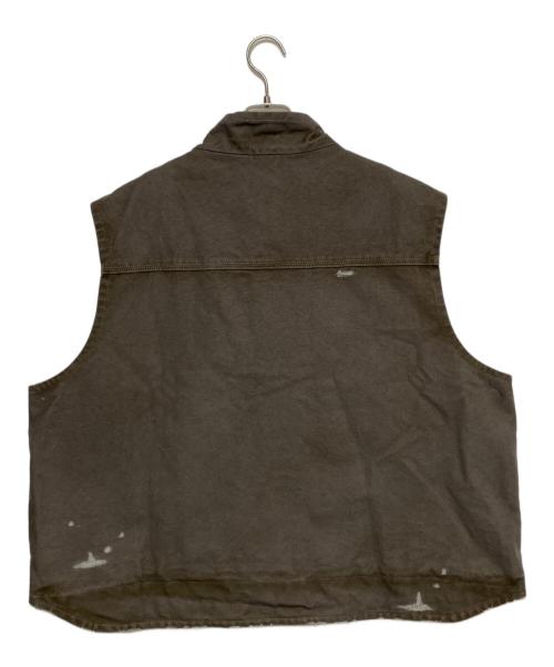 KAMIYA（カミヤ）KAMIYA (カミヤ) BORO Duck Vest ブラウン サイズ:Lの古着・服飾アイテム