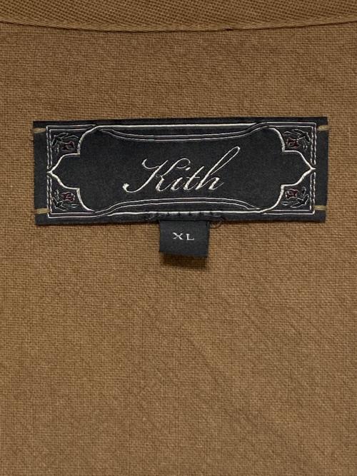 KITH（キス）KITH (キス) ノーカラージャケット ブラウン サイズ:XLの古着・服飾アイテム