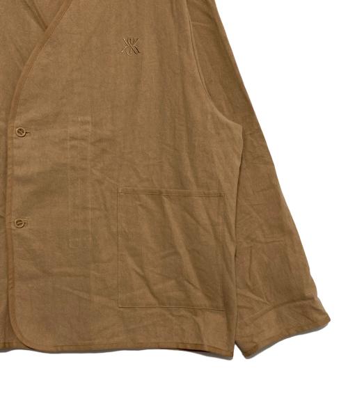 KITH（キス）KITH (キス) ノーカラージャケット ブラウン サイズ:XLの古着・服飾アイテム