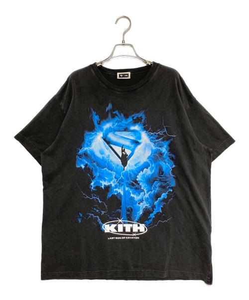 KITH（キス）KITH (キス) superman (スーパーマン) Lightning Vintage Tee ブラック サイズ:XLの古着・服飾アイテム