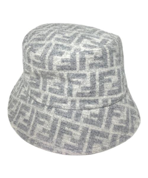 FENDI（フェンディ）FENDI (フェンディ) ズッカ柄バケットハット グレー サイズ:Mの古着・服飾アイテム