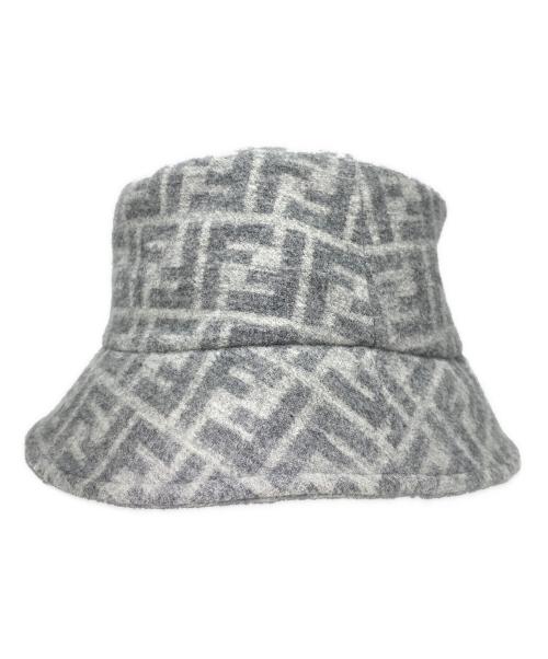 FENDI（フェンディ）FENDI (フェンディ) ズッカ柄バケットハット グレー サイズ:Mの古着・服飾アイテム