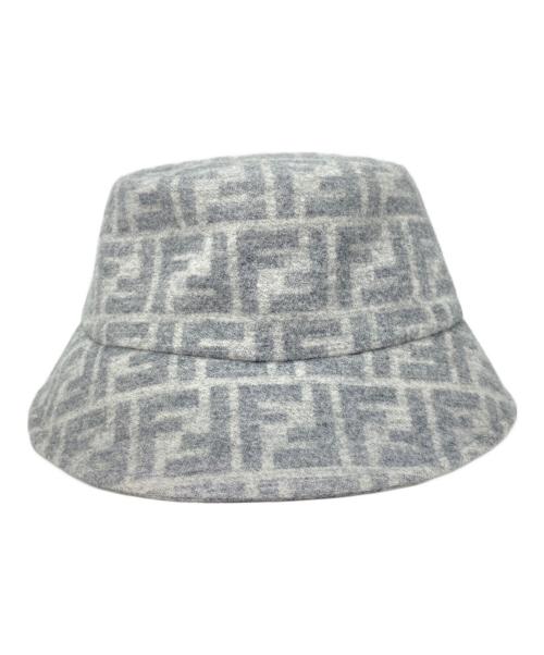 FENDI（フェンディ）FENDI (フェンディ) ズッカ柄バケットハット グレー サイズ:Mの古着・服飾アイテム