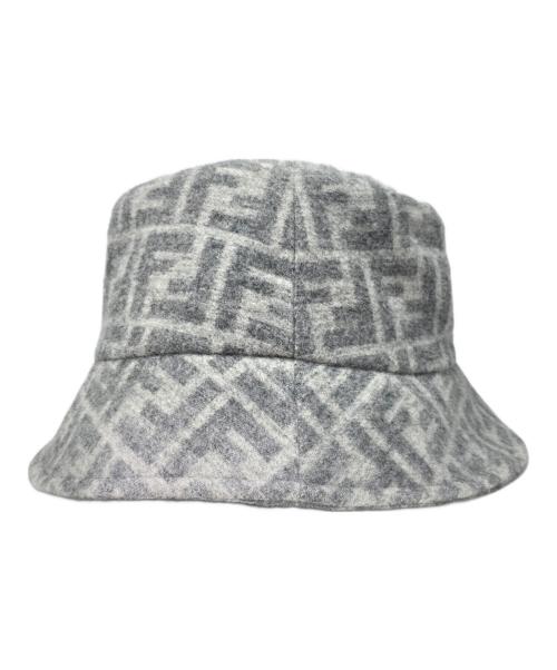 FENDI（フェンディ）FENDI (フェンディ) ズッカ柄バケットハット グレー サイズ:Mの古着・服飾アイテム