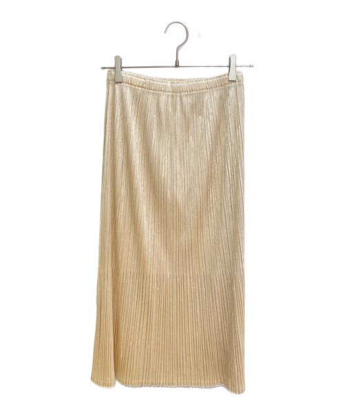 PLEATS PLEASE（プリーツプリーズ）PLEATS PLEASE (プリーツプリーズ) ベロアプリーツスカート アイボリー サイズ:2の古着・服飾アイテム
