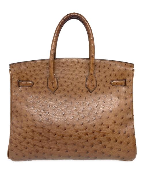 HERMES（エルメス）HERMES (エルメス) バーキン 35/ゴールド金具/オーストリッチ/〇Y刻印 ブラウン サイズ:35の古着・服飾アイテム