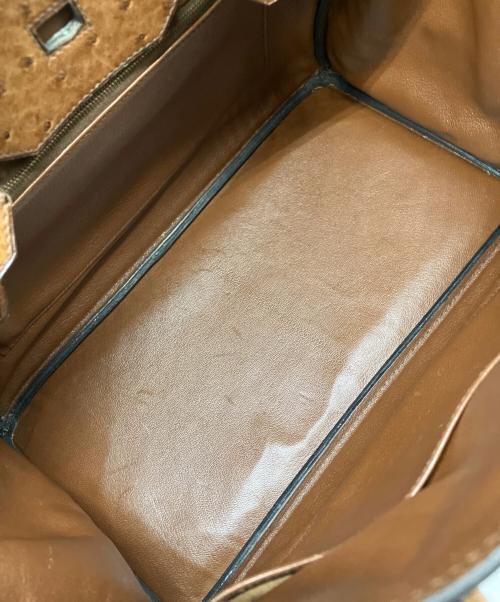 HERMES（エルメス）HERMES (エルメス) バーキン 35/ゴールド金具/オーストリッチ/〇Y刻印 ブラウン サイズ:35の古着・服飾アイテム