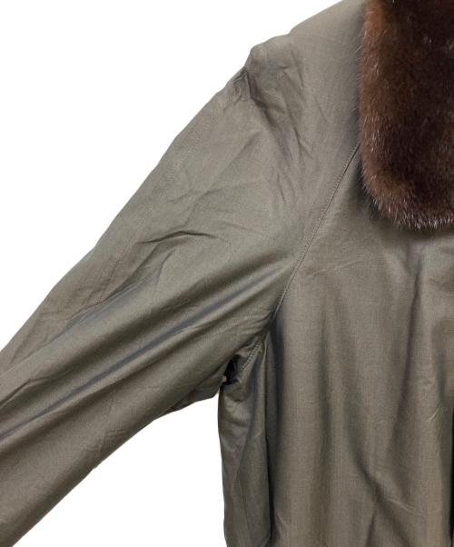 Aquascutum（アクアスキュータム）Aquascutum (アクアスキュータム) シルクミンク襟ブレストコート グレー サイズ:38の古着・服飾アイテム