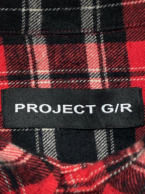 PROJECT G/R（プロジェクト ジーアール）PROJECT G/R (プロジェクト ジーアール) UPSIDE-DOWN CHECKED SHIRTS レッド サイズ:2の古着・服飾アイテム