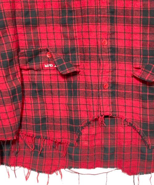 PROJECT G/R（プロジェクト ジーアール）PROJECT G/R (プロジェクト ジーアール) UPSIDE-DOWN CHECKED SHIRTS レッド サイズ:2の古着・服飾アイテム
