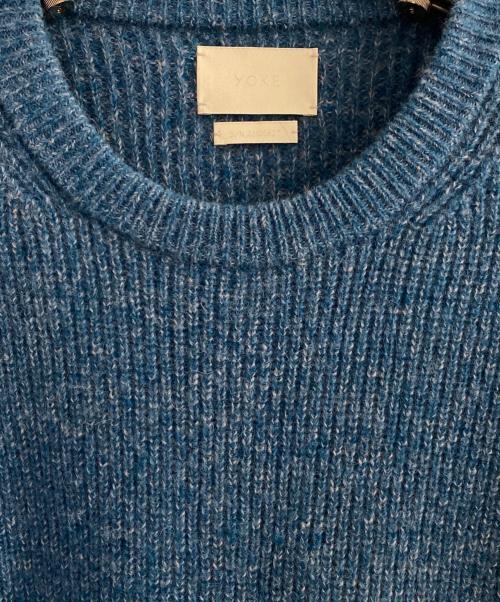 YOKE（ヨーク）YOKE (ヨーク) BABY ALPACA RIB SWEATER ブルー サイズ:3の古着・服飾アイテム
