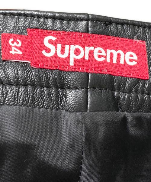 SUPREME（シュプリーム）SUPREME (シュプリーム) Baggy Leather Short ブラック サイズ:34の古着・服飾アイテム