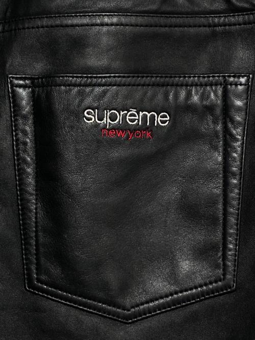SUPREME（シュプリーム）SUPREME (シュプリーム) Baggy Leather Short ブラック サイズ:34の古着・服飾アイテム
