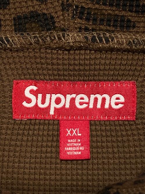 SUPREME（シュプリーム）SUPREME (シュプリーム) Hooded Zip Up Thermal ブラウン サイズ:XXLの古着・服飾アイテム