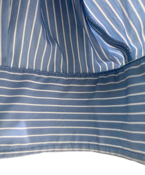 MM6 Maison Margiela（エムエムシックスメゾンマルジェラ）MM6 Maison Margiela (エムエムシックスメゾンマルジェラ) ビブフロントオーバーサイズワンピ ブルー×ホワイト サイズ:36の古着・服飾アイテム