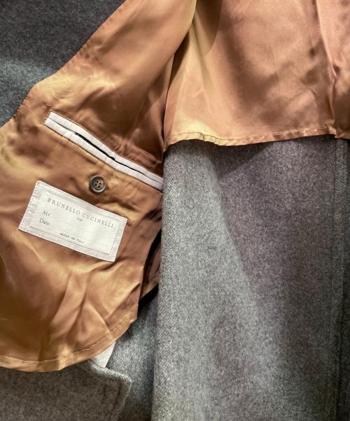 BRUNELLO CUCINELLI（ブルネロクチネリ）BRUNELLO CUCINELLI (ブルネロクチネリ) カシミヤ チェスターコート グレー サイズ:50の古着・服飾アイテム