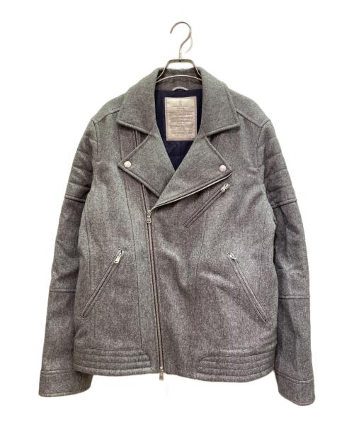 BRUNELLO CUCINELLI（ブルネロクチネリ）BRUNELLO CUCINELLI (ブルネロクチネリ) ウールカシミヤライダースジャケット ライトグレー サイズ:Mの古着・服飾アイテム