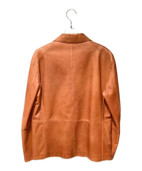 LOEWE（ロエベ）LOEWE (ロエベ) ノッチドラペル2Bレザージャケット ブラウン サイズ:48の古着・服飾アイテム