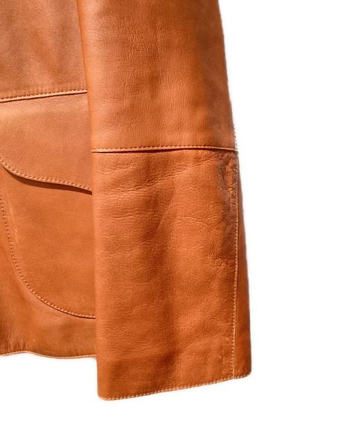 LOEWE（ロエベ）LOEWE (ロエベ) ノッチドラペル2Bレザージャケット ブラウン サイズ:48の古着・服飾アイテム