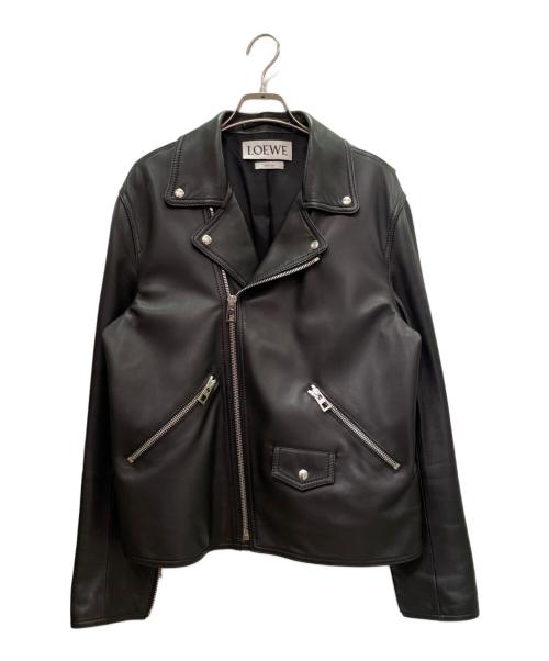 LOEWE（ロエベ）LOEWE (ロエベ) ダブル ライダースジャケット ブラック サイズ:50の古着・服飾アイテム