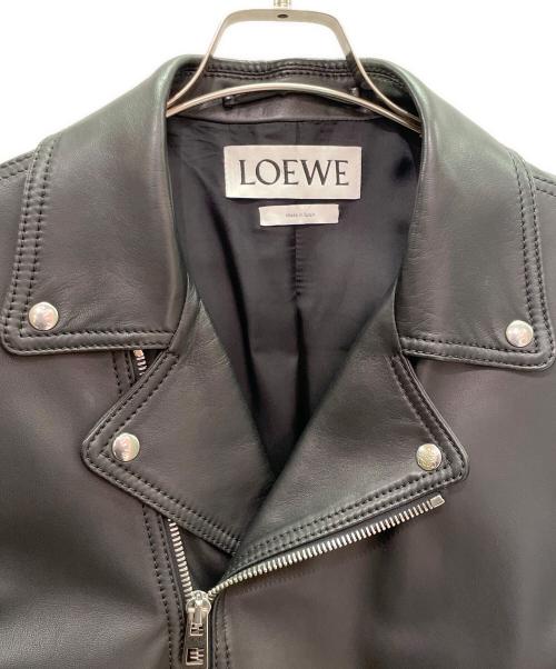 LOEWE（ロエベ）LOEWE (ロエベ) ダブル ライダースジャケット ブラック サイズ:50の古着・服飾アイテム