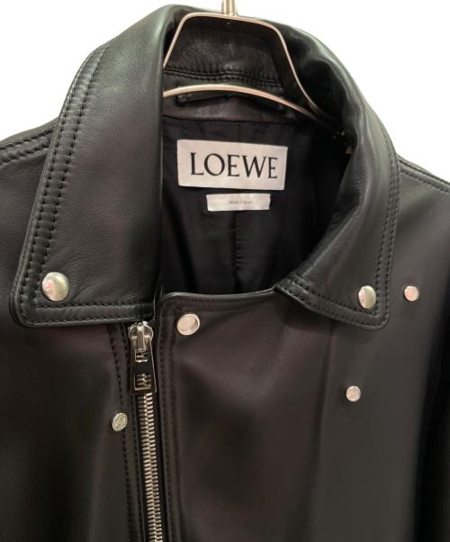 LOEWE（ロエベ）LOEWE (ロエベ) ダブル ライダースジャケット ブラック サイズ:50の古着・服飾アイテム