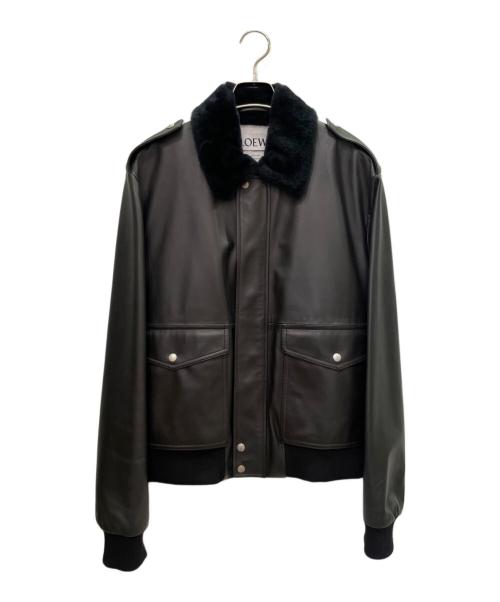 LOEWE（ロエベ）LOEWE (ロエベ) シアリングアビエーター ジャケット ブラック サイズ:50の古着・服飾アイテム