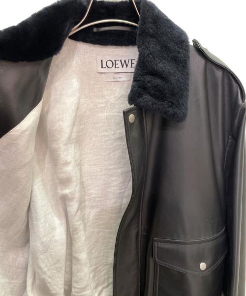 LOEWE（ロエベ）LOEWE (ロエベ) シアリングアビエーター ジャケット ブラック サイズ:50の古着・服飾アイテム