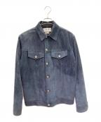 LOEWEロエベ）の古着「レザーパッチスウェードジャケット」｜ネイビー