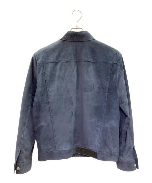 LOEWE（ロエベ）LOEWE (ロエベ) レザーパッチスウェードジャケット ネイビー サイズ:48の古着・服飾アイテム