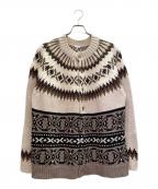 LOEWEロエベ）の古着「カウチンニットカーディガン」｜ベージュ×ブラウン