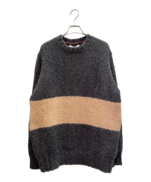 BRUNELLO CUCINELLI（ブルネロクチネリ）BRUNELLO CUCINELLI (ブルネロクチネリ) アルパカ混ニット グレー×ベージュ サイズ:50の古着・服飾アイテム