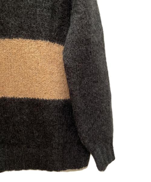 BRUNELLO CUCINELLI（ブルネロクチネリ）BRUNELLO CUCINELLI (ブルネロクチネリ) アルパカ混ニット グレー×ベージュ サイズ:50の古着・服飾アイテム