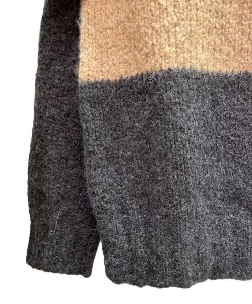 BRUNELLO CUCINELLI（ブルネロクチネリ）BRUNELLO CUCINELLI (ブルネロクチネリ) アルパカ混ニット グレー×ベージュ サイズ:50の古着・服飾アイテム